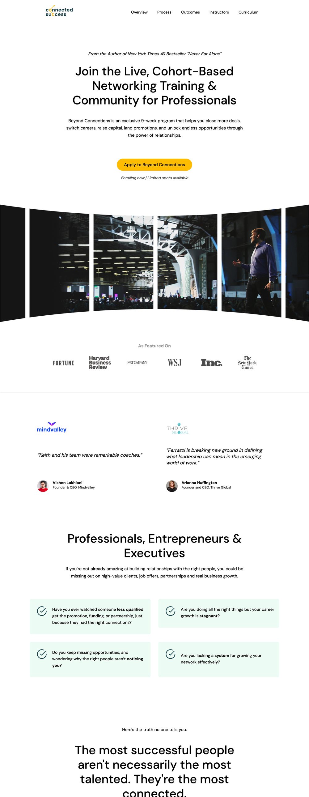 Connected Success — Beyond Connections landing page